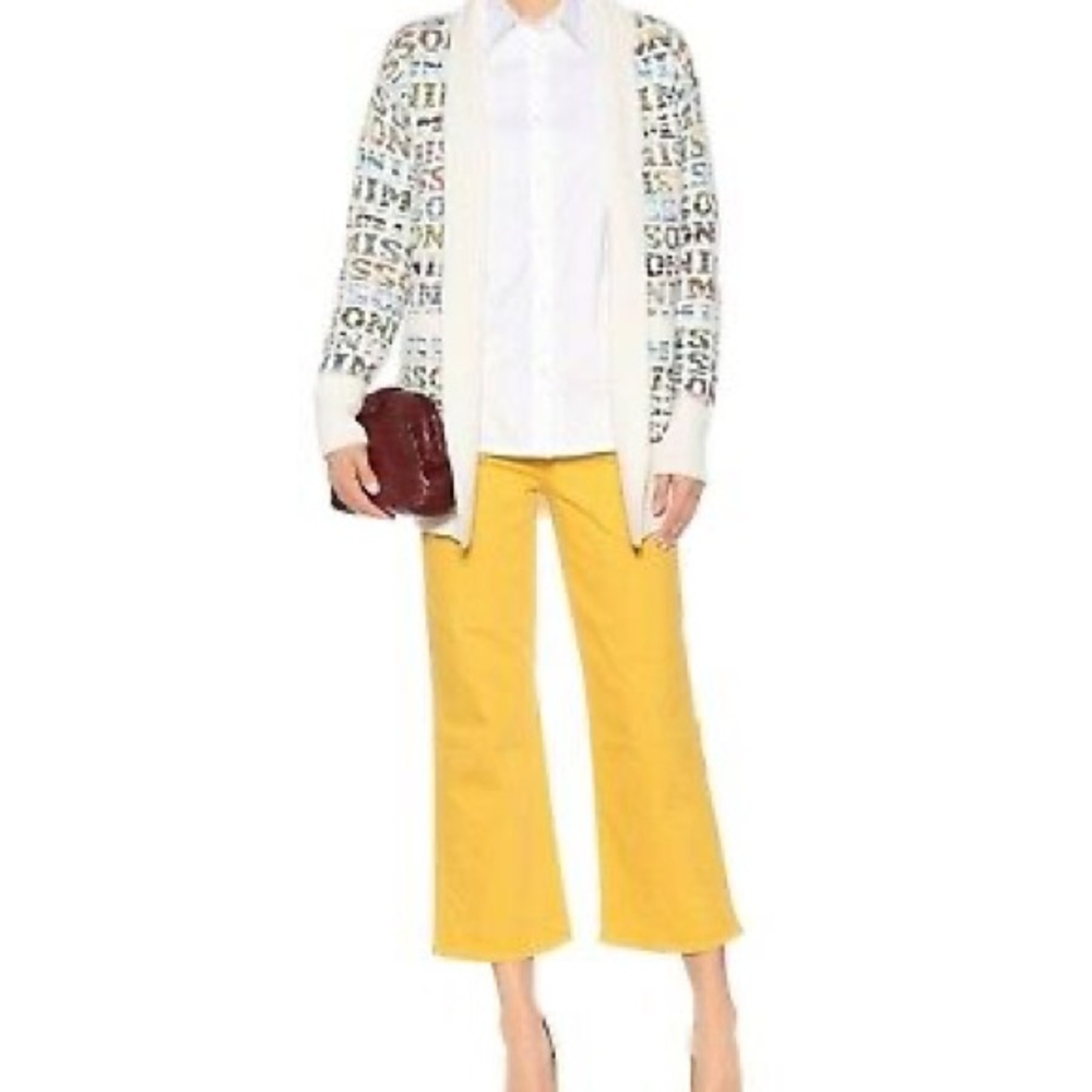 3x1 NYC Women's Shelter Crop High-Rise Wide-Leg Jeans Gold NWOT Size 28